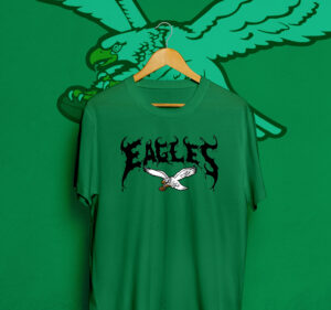 philadelphia Eagles logo created in a heavy metal font