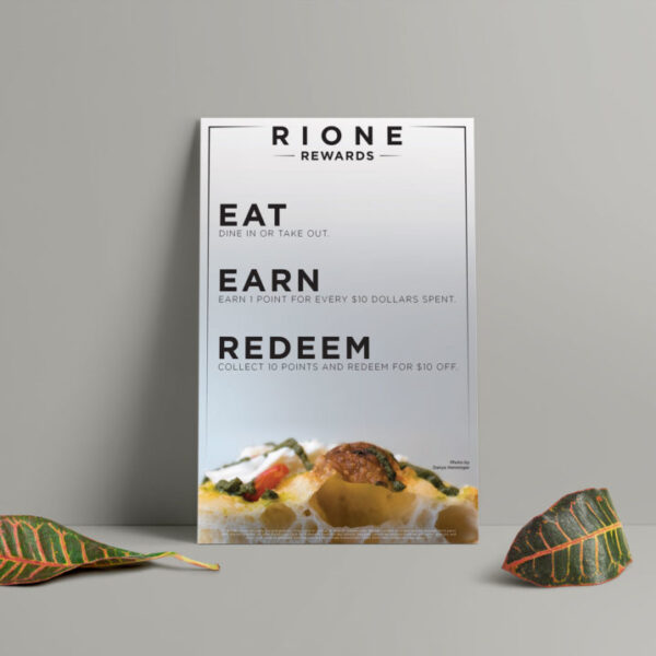 Rione promotional flyer